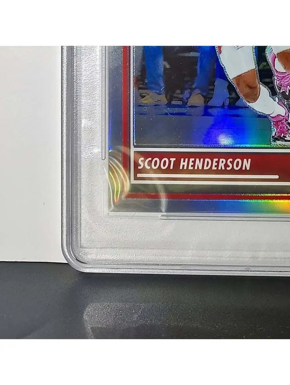 Scoot Henderson 2023 Panini Premium Stock NBA Hoops #3 Jumbo Refractor PSA 9